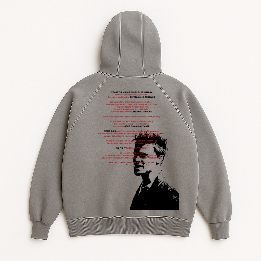 هودی سه نخ B&B طرح Tyler-D طوسی روشن